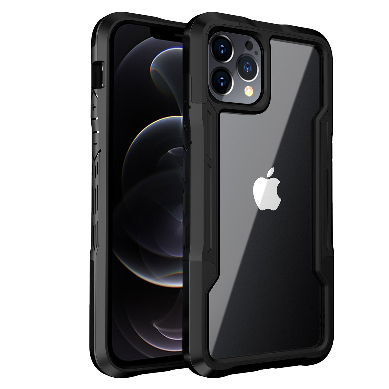 Shockproof Excellent Grip with Silky Feeling for Apple iPhone 12/Iphone 12 Pro In Black